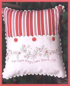 Simple Joys of Winter Pillow Crabapple Hill, Christmas Pillows Diy, Winter Embroidery, Winter Pillows, Simple Joys, Pretty Pillow, Sewing Pillows, Christmas Pillows, Christmas Quilts