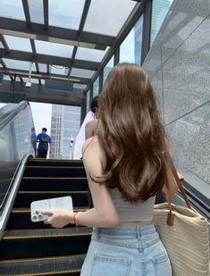 Douyin Hairstyle Elegant, Asian Hair Dye, Dark Brown Hair With Lowlights, Rich Girl Hair, Hair Color Swatches, Brown Hair With Lowlights, Hair With Lowlights, Korean Hair Color, Chocolate Brown Hair