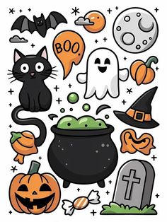 an image of halloween stickers