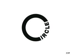 the circle logo is shown in black and white, with the word circle on it