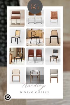 the dining chairs are designed to look like they have been made in different styles and colors