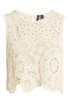 An airy lace pattern gives an on-trend look to an abbreviated top ideal for warm weather with your high-waisted styles. Back button closure Jewel neck Lined 100% cotton Machine wash, dry flat Imported High Waist Fashion, Sand Dollar, Jewel Neck, Lace Tank, Lace Pattern, Warm Weather, Top Brands, Lily, Nordstrom