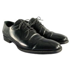 JOHN VARVATOS shoes in a black patent leather fabric featuring a derby style, and lace-up closure. Handmade in Italy.Very Good Pre-Owned Condition. Moderate creases, as is. Marked: F 3832V1 Y1410 01 11Outsole:12.25 inches x 4 inches Sui Generis Reference: 131228 Category: Lace Up Shoes More Details Brand: JOHN VARVATOS Gender: Male Size: 11 Color: Black Type of Leather: Patent Leather Condition: AS IS Made in: Italy Age Group: Adult Allen Edmonds, John Varvatos, Up Shoes, Leather Fabric, Black Patent Leather, Lace Up Shoes, Derby, Patent Leather, Yves Saint Laurent