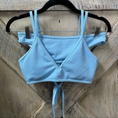 Zaful Light Blue Scoop Bikini Set In A Ribbed Fabric. Mid Rise Bikini Bottoms With Removable Cup Pads In Top. Never Worn Perfect Condition **Or Best Offer** Light Blue V-neck Swimwear For Summer, Light Blue Seamless Beachwear Swimwear, Blue Scoop Neck Swimwear With Built-in Bra, Summer Light Blue Bra-friendly Swimwear, Blue Beach Crop Top With Built-in Bra, Ribbed Fabric, Womens Swim, Mid Rise, Light Blue