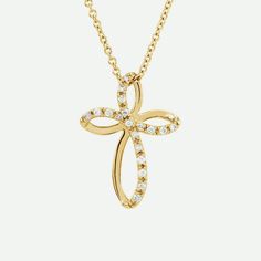 Gift Diamond Cross Pendant Necklace, Elegant Yellow Gold Cross Pendant Diamond Necklace, Yellow Gold Cross Pendant Jewelry With Diamond Accents, Cross Accessories, Cross-shaped Diamond Necklace For Gift, Luxury Diamond-accented Pendant Cross Necklace, Love Christian, Cross Christian, Christian Bracelets