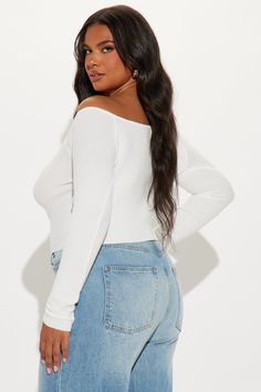 Available In Black, Ivory, And Olive. Sweater Long Sleeve Off Shoulder Cropped Ribbed 50% Rayon 30% Polyester 20% Nylon Imported | Madisyn Off Shoulder Sweater in Ivory size Medium by Fashion Nova Stretch Off White Top For Fall, Stretchy Off-white Top For Fall, Off White Stretch Top For Fall, Casual Off White Stretch Top, Casual Off-white Stretch Top, Off White Stretch Casual Top, Off White V-neck Top For Fall, Olive Sweater, Woman Back