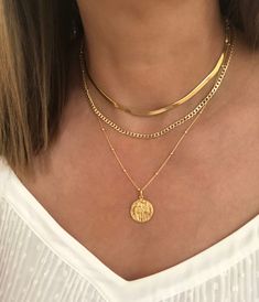 DETAILS MATERIAL: 925 Sterling Silver 18K Gold plated (1 micron) SIZE: COIN measures approx.19mm/0.75in - 26mm/1.02in with the bail CHAIN Adjustable 38cm to 42cm/15in to 17in (approx) 50cm/20in (approx) 60cm/24in (approx) CHAIN STYLE - SATELLITE DESCRIPTION Made from solid sterling silver the necklace features a coin medallion engraved with an ancient motif. The coin has two sides front and back.  The Satellite chain fastens with a spring ring clasp. Available in 925 Sterling Silver and 18K Gold Gold Plated Delicate Chain Jewelry With Coin Shape, Gold Plated Coin Jewelry With Delicate Chain, Everyday Gold Plated Coin Jewelry, Elegant Everyday Coin Pendant Necklace, Minimalist Everyday Coin Necklaces, Minimalist Everyday Coin Necklace, Chain Necklace With Coin Pendant For Layering, Gold Plated Coin Necklace With Figaro Chain For Gift, Minimalist Chain Necklace With Coin Pendant