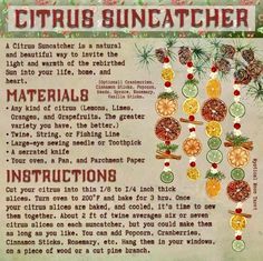 an old recipe for citrus suncather with instructions on how to use it in the kitchen