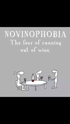 two people sitting at a table with wine glasses in front of them and the caption reads, nonnophobia the fear of running out of wine