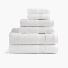 white towels stacked on top of each other