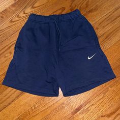 Nike Sweatshorts Navy/Dark Blue Size Small Men’s Size Pockets And Rear Pocket Never Worn Navy Short Bottoms For Streetwear, Navy Cotton Sports Shorts, Navy Nike Sports Shorts, Nike Navy Sports Shorts, Navy Streetwear Shorts, Navy Casual Athletic Shorts For Streetwear, Navy Cotton Athletic Shorts, Blue Cotton Streetwear Shorts, Nike Navy Cotton Bottoms