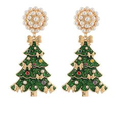 **Christmas Tree Drop Earrings** - Made From Durable Metal - Secure Post-Back Closure - Festive Design With A 3" Drop Length - Perfect For Adding Holiday Cheer To Any Outfit Available Colors Are Green And Red Christmas Party Dangle Earrings, Green Jewelry For New Year's Party, Green Jewelry For New Year Party, Gold Earrings For Winter Holiday, Gold Earrings For Holiday Season, Elegant Green Holiday Earrings, Green Holiday Earrings For Festive Occasions, Green Earrings For Festive Holiday Occasions, Green Earrings For Holiday Parties