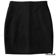 Olivia Mark - Classic Black Midi Pencil Skirt: Simple and Tailored Design, Ideal for Formal and Casual Wear Elegant High-waisted Black Mini Skirt For Work, High Waist Black Pencil Skirt For Formal Occasions, Black Fitted Mini Skirt For Formal Occasions, High Waist Black Formal Pencil Skirt, Classic High Waist Black Mini Skirt, Black Pencil Mini Skirt For Office, Office Black Pencil Mini Skirt, Formal Fitted Black Mini Skirt, Fitted Black Mini Skirt For Formal Occasions