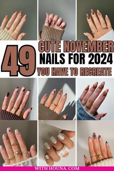 Nails To Match With Everything, Acrylic Nails Ideas November, 2024 November Nail Trends, November 2024 Nails Ideas, Nail Design For November, November 24 Nails, Nail November 2024, Nails Acrylic For November, Nail Trends November 2024