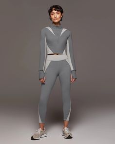 Nordic W.Compress L/S Crop Top — MICHI Functional Sweat-resistant Mesh Activewear, Mesh Activewear With Built-in Padding And Stretch, Compressive Technical Yoga Top, Compressive Long Sleeve Technical Activewear, Long Sleeve Moisture-wicking Yoga Crop Top, Sports Tees, Neck Collar, Cold Weather, Long Sleeve Tops