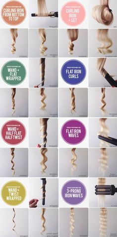 Peinados Curl Your Hair, Types Of Hair, Wavy Hairstyles, Types Of Curls, Diy Beauty Hacks, Curled Hairstyles, Hair Dos, Hair Day, Diy Hairstyles