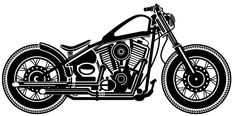 a black and white drawing of a motorcycle