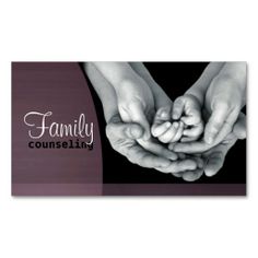 the family dedication card is shown with two hands holding their child's hands in black and white