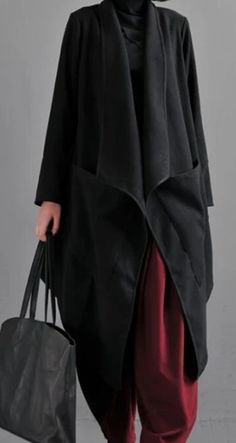 Women Cloak Coat Handmade Long loose Women Wool Coat Jacket Wool Long Sleeve Solid Color Outerwear, Long Sleeve Solid Color Wool Outerwear, Solid Color Wool Long Sleeve Outerwear, Solid Color Long Sleeve Wool Outerwear, Fall Solid Color Wool Coat, Long Wool Coat With Pockets For Fall, Oversized Long Sleeve Wool Coat In Solid Color, Oversized Wool Outerwear In Solid Color, Oversized Long Sleeve Wool Coat