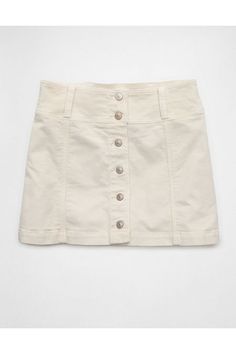 Made from vintage-inspired corduroy/Full button-up front/This skirt is Real Good: Made with the planet in mind & a promise to continue to do better. Fitted Cotton Skirt With Button Zip Fly, Fitted Corduroy Bottoms With Buttons, Fitted Button-up Cotton Skirt, Casual Corduroy Button-up Bottoms, White Jeans Men, Aerie Bras, Corduroy Mini Skirt, Athletic Fit Jeans, Dream Jeans