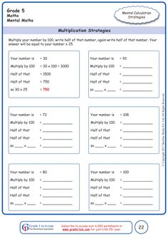 printable worksheet for multiplying numbers