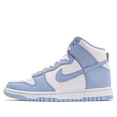 Light Blue Sneakers For Streetwear, Nike Dunk High Aluminum, Dunk High Aluminum, Spring Hair Color, Nike Dunk High, Dunk High, Womens Nike, University Blue, Nike Dunk