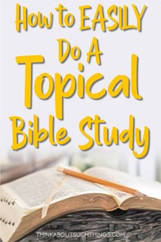 an open book with the title how to easily do a tropical bible study