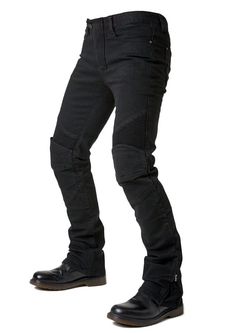 FEATHERBED 201 BLACK Men's Motorcycle Riding Jeans – uglyBROS USA Jean Cargo Pants, Motorcycle Riding Jeans, Cargo Pants Jeans, Motorcycle Jeans, Riding Jeans, Biker Pants, Motorcycle Pants, Gents Fashion, Formal Mens Fashion