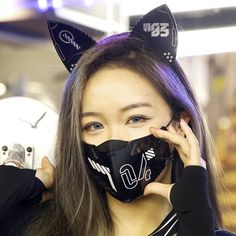 Game Cyber Punk Cosplay Masks Cat Ears Hairhoop Suit Personalized Helmet Halloween Carnival Face Helmet For Women, Cyberpunk Cosplay, Music Festival Accessories, Cosplay Masks, Festival Costumes, Festival Accessories, Carnival Masks, Halloween Carnival, Cat Ears