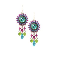 Elevate your style with our Swarovski Crystal Chandelier Earrings.  Each earring is meticulously crafted using genuine Swarovski crystals, known for their superior sparkle and durability. The unique design and vibrant colors make these earrings stand out in any jewelry collection.  Made by hand from Swarovski  crystal, Miyuki Delica beads, Miyuki round seed beads, and  14k Gold-filled ear-wire  * If you chose the sterling silver option, all the metal pieces and beads will be replaced with silver Swarovski Crystal Chandelier, Turquoise Rose, Miyuki Delica Beads, Crystal Chandelier Earrings, Statement Fashion, Unique Jewelry Gifts, Swarovski Crystal Beads, Swarovski Crystal Earrings, Delica Beads