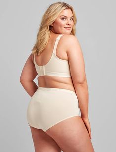 Available in Plus Size. Your favorite no-wire full coverage bra delivers the same amazing support and comfort you love -- now with lightly lined cups! Breathable cotton blend and a wide supportive wing.      FIT:              Full coverage          Lightly lined  No-Wire Back hook-and-eye closure                FEATURES:              Adjustable straps         U-back provides added comfort and support               FABRIC:              Breathable cotton-blend fabric         Hand Wash         55% Most Comfortable Bra, Lace Bands, Cotton Bras, Full Coverage Bra, Plus Size Bra, Scalloped Lace, Item Number, Natural Cotton, Favorite Things List