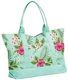 *SALES TAX NOW CHARGED ON ALL ORDERS!* ITEM IS NEW IN DISTRESSED PACKAGING!  ITEM IS PERFECT!  COLOR: FLORAL Pack your towel and sunblock in the Logo Beach Tote Bag and head to the shore. With fun patterns and a spacious design, this tote is also perfect for everyday use. The front pocket offers storage for smaller items, while the large handles make it easy to carry. FEATURES: Great for beach vacations Plenty of storage for beach gear Sturdy handles for carrying Small front pocket for storage S