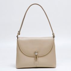 Soft Genuine Leather Handbag Shoulder Bag Crossbody Bag Tote Bag For Women Woyaza Everyday Beige Satchel With Turn-lock Closure, Beige Leather Shoulder Bag With Palladium Hardware, Classic Cream Bag With Turn-lock Closure, Beige Satchel With Turn-lock For Everyday Use, Beige Shoulder Bag With Palladium Hardware For Business, Cream Shoulder Bag With Palladium Hardware For Office, Elegant Solid Leather Satchel, Timeless Beige Bags With Metal Hardware, Timeless Cream Bag With Turn-lock Closure