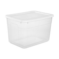 a plastic storage container with lid