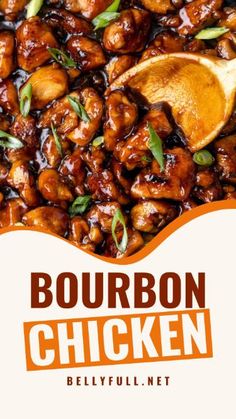 the bourbon chicken recipe is ready to be eaten