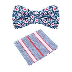 Blue Red Tie As A Summer Gift, Blue Bow Tie For Summer, Summer Blue Bow Tie, Dapper Blue Bow Tie For Summer, Blue Dapper Bow Tie For Summer, Summer Blue Bow Tie And Accessories, Summer Blue Bow Tie And Suit Accessories, Summer Blue Bow Tie Suit Accessories, Dapper Blue Suit And Tie Accessories For Summer