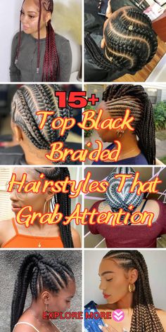 Turn heads with our handpicked selection of the 50 Best Black Braided Hairstyles! Embrace the beauty of diversity and style with stunning braids that showcase creativity and elegance. From classic box braids to intricate cornrows and goddess braids, these hairstyles celebrate the versatility of black hair. Pin your favorites to bring inspiration to your next salon visit and make a bold statement with your gorgeous braided look. #BlackBraidedHairstyles #BraidGoals #NaturalHair Intricate Cornrows, Popular Hair Trends, Goddess Braids Natural Hair, Classic Box Braids, Inverted Braid, Black Braided Hairstyles, Cornrow Ponytail, Unique Braids, Cornrows Styles