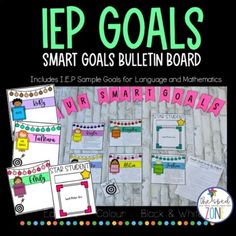 the smart goal board for iep students to practice their english language and spelling skills