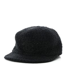 This is an authentic CHANEL Tweed Fantasy CC Cap size S in Black. This stylish casual cap is crafted of black tweed. Black Tweed Cap, Black Wool Cap Hat, Black Casual Tweed Hat, Casual Black Tweed Hat, Black Wool Cap, Chanel Tweed, Black Tweed, Casual Cap, Handbag Wallet