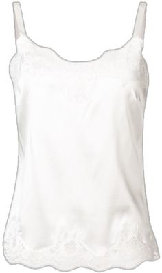 Lace Bodice Camisole Top, Feminine White Silk Camisole, Elegant Spring Camisole With Lace Bodice, Silk Tops With Lace Trim For Daywear, Sleeveless Silk Lace Top, Satin Lace Top For Spring, Chic Lace Top Camisole For Daywear, Feminine Satin Top With Lace Trim, Elegant White Tank Top With Delicate Straps