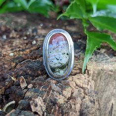 Handmade Crazy Lace Agate Crystal + Sterling Silver Ring -Handmade From Scratch By My Dad -Feat. A Beautiful Crazy Lace Agate Stone (Ethically Sourced) -Known As The "Laughing Stone," Great For Bringing Joy & Absorbing + Balancing Emotional Pain -Majestic Shades Of Champagne + Moss Green + White + Brick Red -Argentium Sterling Silver (935) -Stone Hand Set Into Custom-Made Bezel -Size 6.5 -Gift Box + Mini Polishing Cloth Included Smoke-Free Home Same/Next Business Day Shipping Check Out Our Other Handmade Oval Moss Agate Ring, Handmade Agate Rings In Nature-inspired Style, Handmade Agate Rings With Nature-inspired Style, Agate Rings As A Gift, One Of A Kind Agate Ring As A Gift, Handmade Jasper Rings As Gift, Handmade Jasper Rings For Gift, Handmade Jasper Rings As A Gift, Lilac Stone