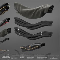 an image of a set of motorcycle brake covers and hoses for the motorbike