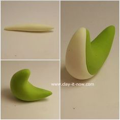 three pictures of different shapes and sizes of food