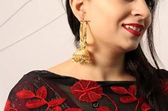 Gold plated high quality jhumka tikka pearl set. Light in weight. *Earrings length: 3.7 inches (with drops) *Circle inner diameter- 1.7 inches *Dome Size: 1.3 inches *Tikka Diameter: 1.4 inches Party Chandbalis With Latkans For Eid, Heavy Jhumkas For Festive Occasions, Celebration Chandbalis With Latkans, Gold Jhumkas For Eid, Heavy Hoop Earrings For Celebrations, Traditional Hoop Earrings For Festive Parties, Party Eid Jhumkas With Tilla Detail, Eid Party Chandbalis With Latkans, Traditional Danglers For Celebration