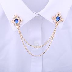 Gender:Men's; Gemstone:Crystal; Quantity:1pc; Theme:Vertical / Gold bar,Creative; Shape:irregular; Style:Statement,Tassel,Fashion,Rock,Basic; Jewelry Type:Brooches; Occasion:Street,Club,Work,Daily,Wedding; Material:Rhinestone,Alloy; Width:2.5; Height:3; Design:Spiga; Features:Cool,Lovely; Front page:WE; Shipping Weight:0.012; Package Dimensions:7.06.01.0; Net Weight:0.012; Listing Date:08/08/2019 Anting Manik, V Model, Basic Fashion, Magical Jewelry, Kawaii Accessories, Jewelry Blue, Brooch Jewelry, Crystal Brooch, Fantasy Jewelry