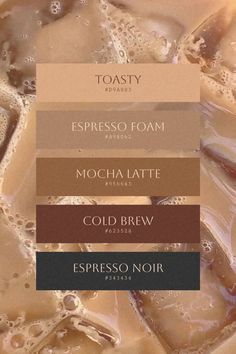 This palette captures the inviting tones of iced coffee drinks, blending light, creamy hues with rich, bold accents. The color names evoke the cozy, indulgent experience of an artisanal café.  ‎  ‎This versatile palette would work beautifully for a variety of design applications, from packaging and branding to interior decor and fashion. ‎  ‎‎  coffee colors, coffee, christmas, color palette,color palette collection, color, colors, color inspo, inspiration, moodboard, graphic design, brand color, logo color, branding, brand, color palette collection, color combination, tones, pantone, color theory, aesthetic Iced Coffee Color Palette, Rust Beige Color Palette, Boujee Color Palette, Cafe Au Lait Color Palette, Business Professional Color Palette, Motivating Color Palette, Winter Pantone Palette, Canva Brown Palette, Light Academia Color Pallete