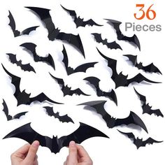 Scary Bat, Bat Decorations, Temporary Decorating, Halloween Bat Decorations, Halloween Eve, Bat Wall, Halloween 3d, Modern Halloween, Halloween Window