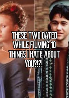 two people with the caption, these two dated while filming 10 things i hate about you?