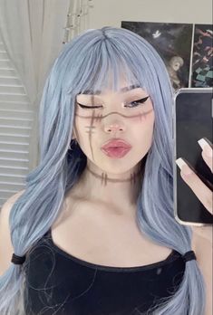 Anime Cosplay Makeup, Cute Halloween Makeup, Anime Makeup, Face Art Makeup, Halloween Makeup Looks, Cosplay Characters, Skincare Routines, Cute Cosplay