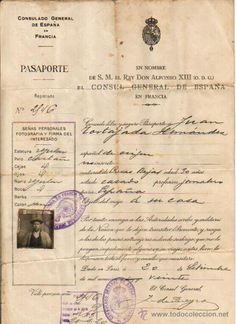 an old document with the image of a man's face and name on it